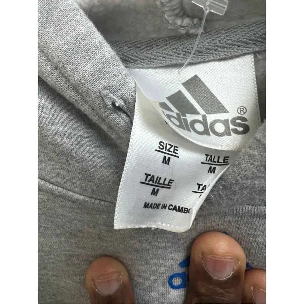 Adidas Gray 08 KU Jayhawks Basketball FedEx Orange Bowl Hoodie Men's Size Medium